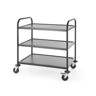 Servírovací vozík matný černý, HENDI, 905x585x(H)945mm | 811320